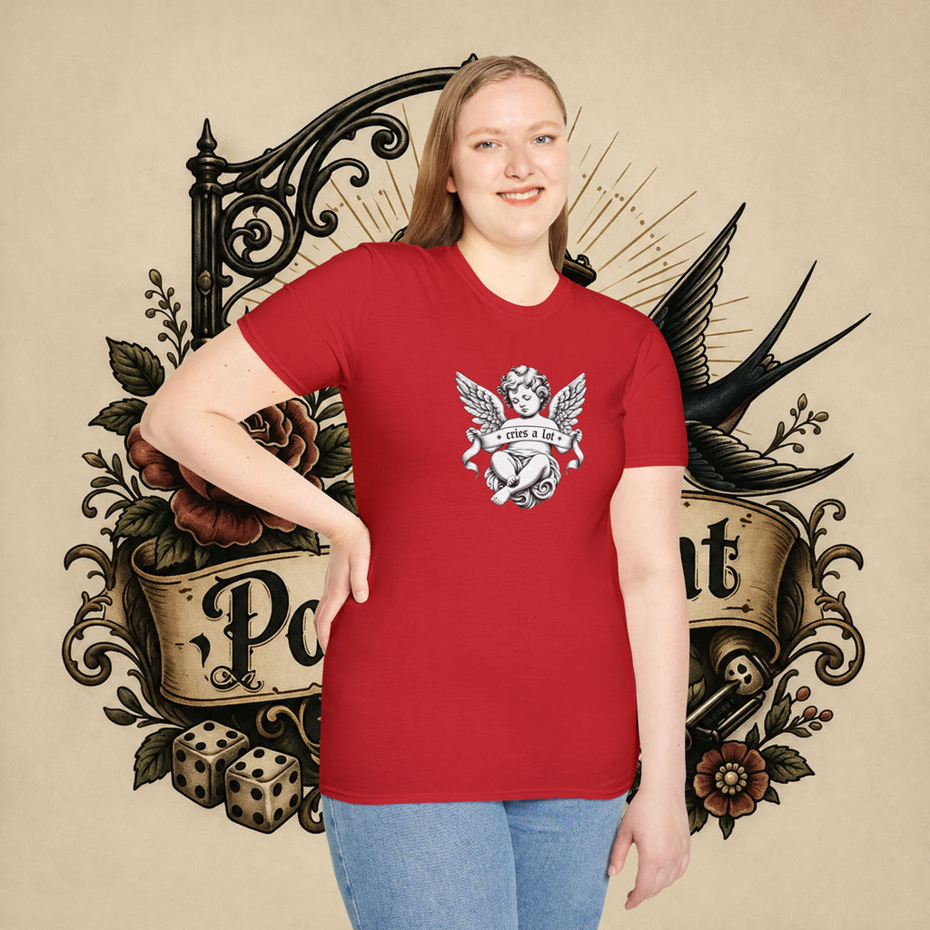 Cherub Angel Tee — 'Cries a Lot' Vintage Graphic T-Shirt
