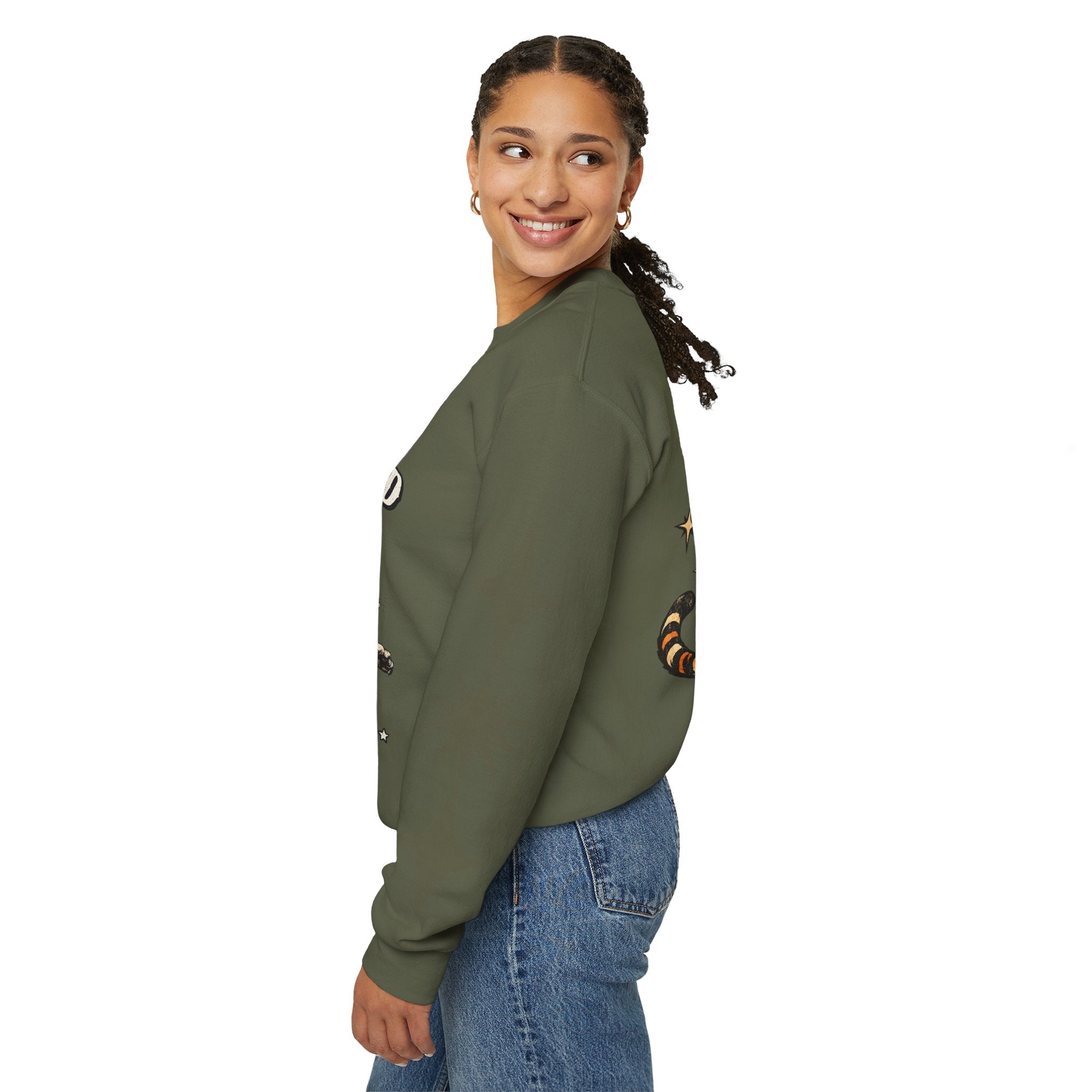 I Will Succeed "Because I Am Insane" Crewneck Sweatshirt — Vintage Tiger Rider Graphic