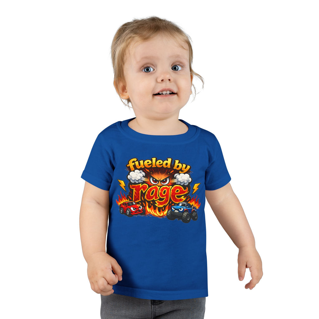 Fueled by Rage Toddler T-Shirt — Funny Monster Race Cars Graphic Tee