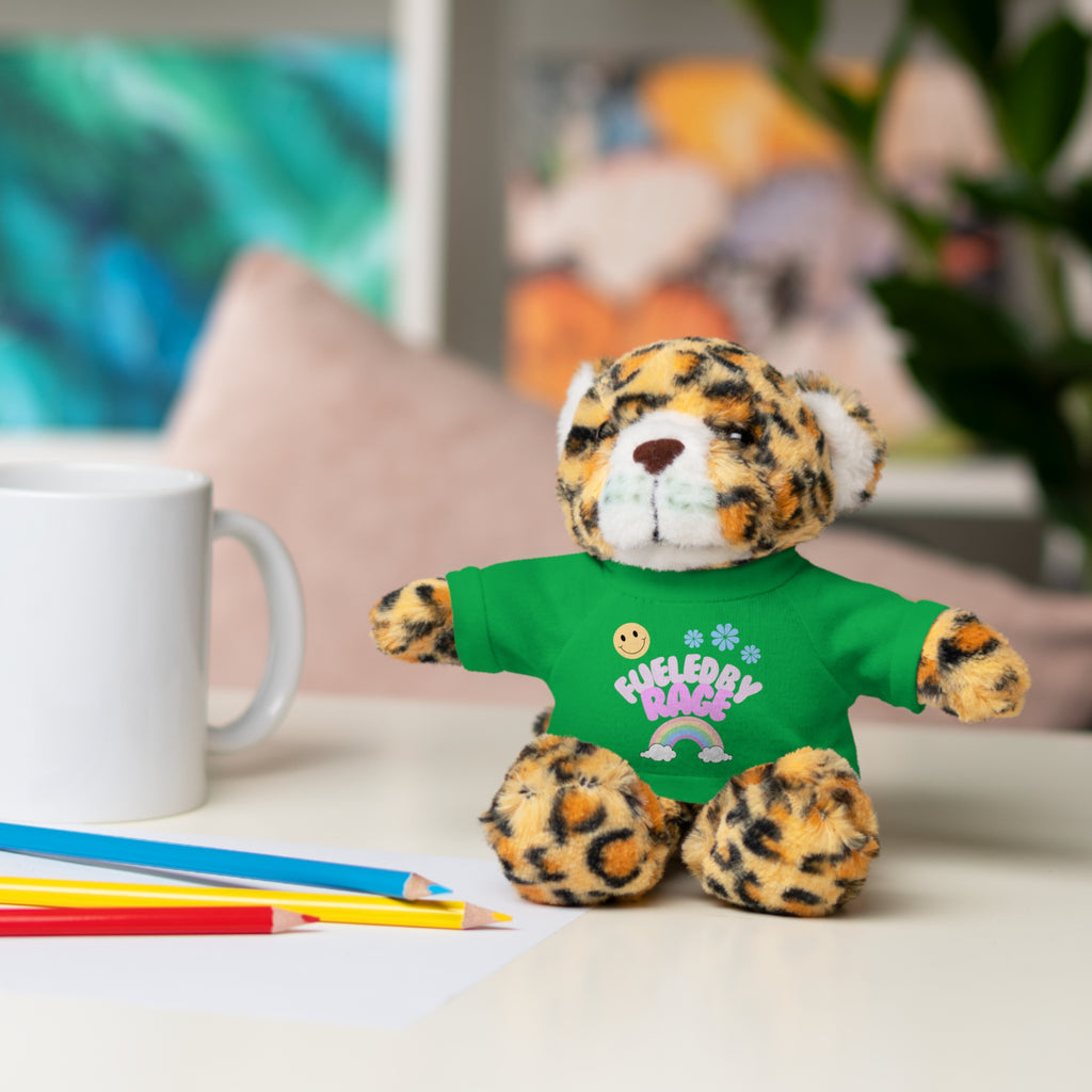 'Fueled by Rage' Teddy Bear Plush — 8" Stuffed Animal with Funny Tee
