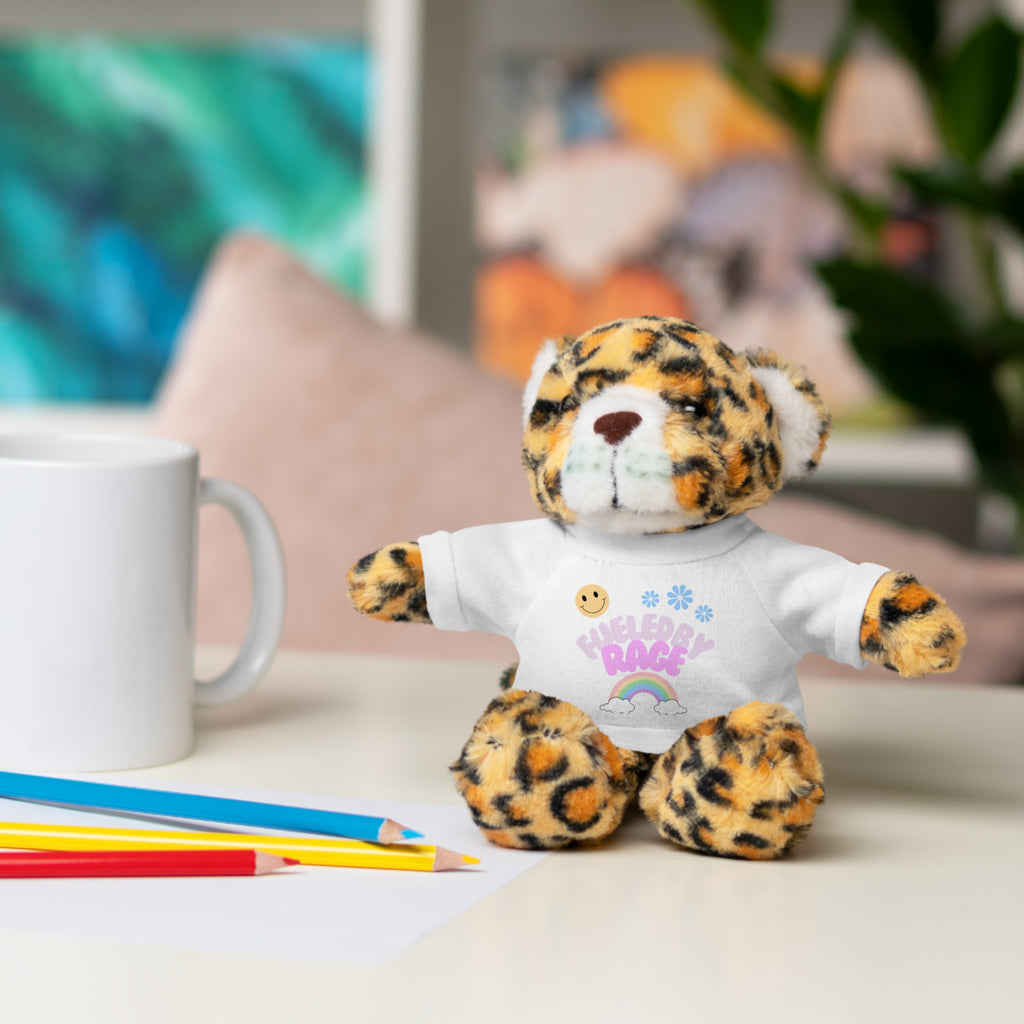 'Fueled by Rage' Teddy Bear Plush — 8" Stuffed Animal with Funny Tee