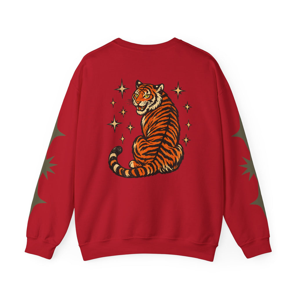 I Will Succeed "Because I Am Insane" Crewneck Sweatshirt — Vintage Tiger Rider Graphic