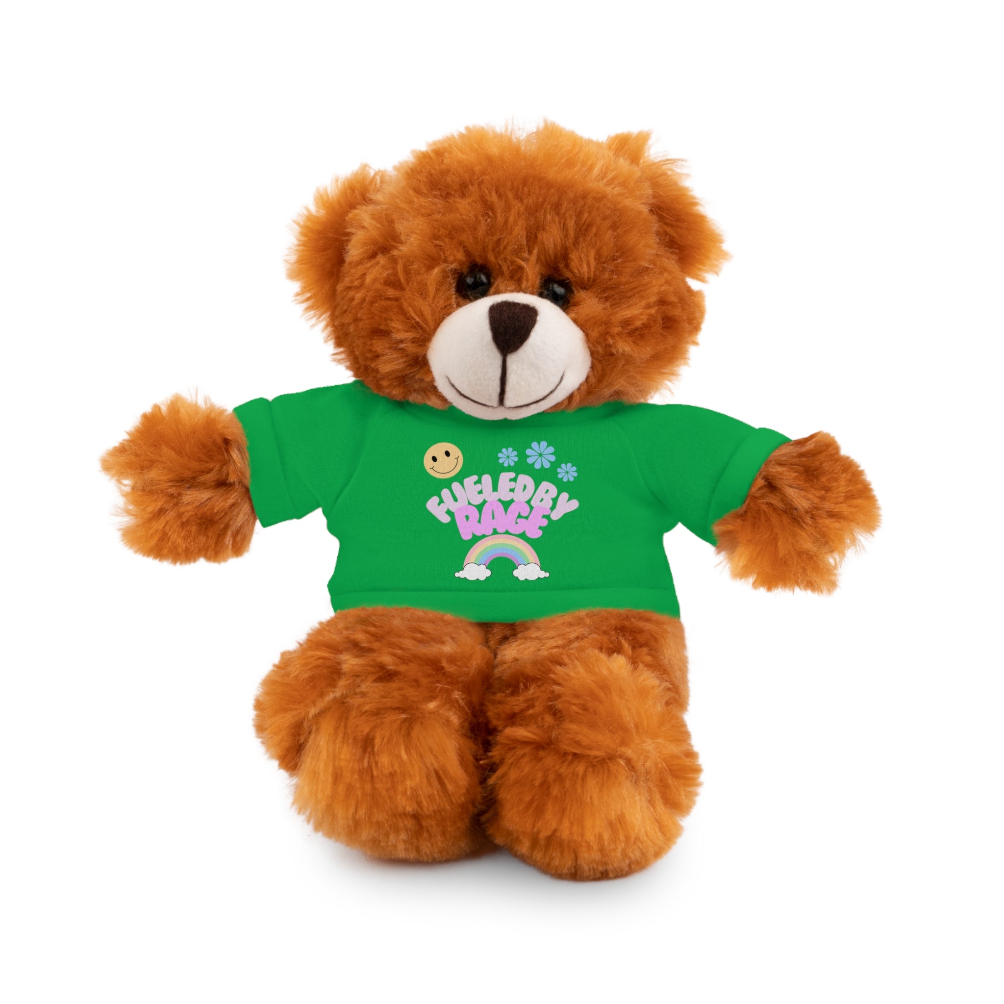 'Fueled by Rage' Teddy Bear Plush — 8" Stuffed Animal with Funny Tee