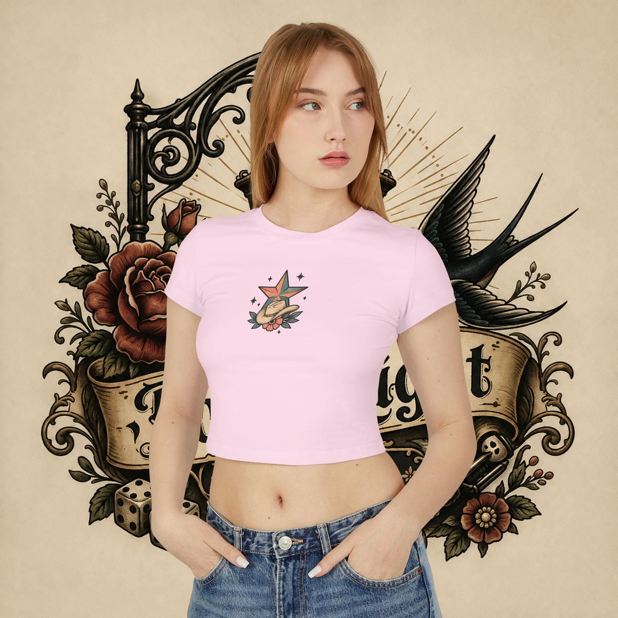 I Will Succeed Because I'm Insane baby tee | Bull Rider Western tattoo art