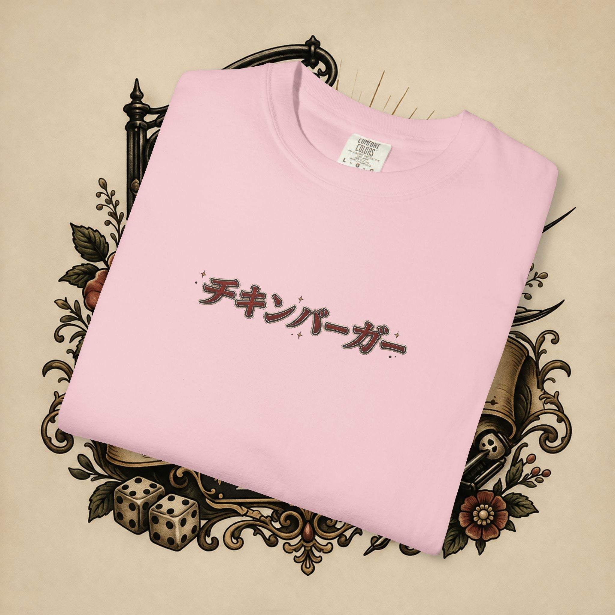 Japanese Text & Oni Mask T-shirt | Samurai Tattoo Back Print