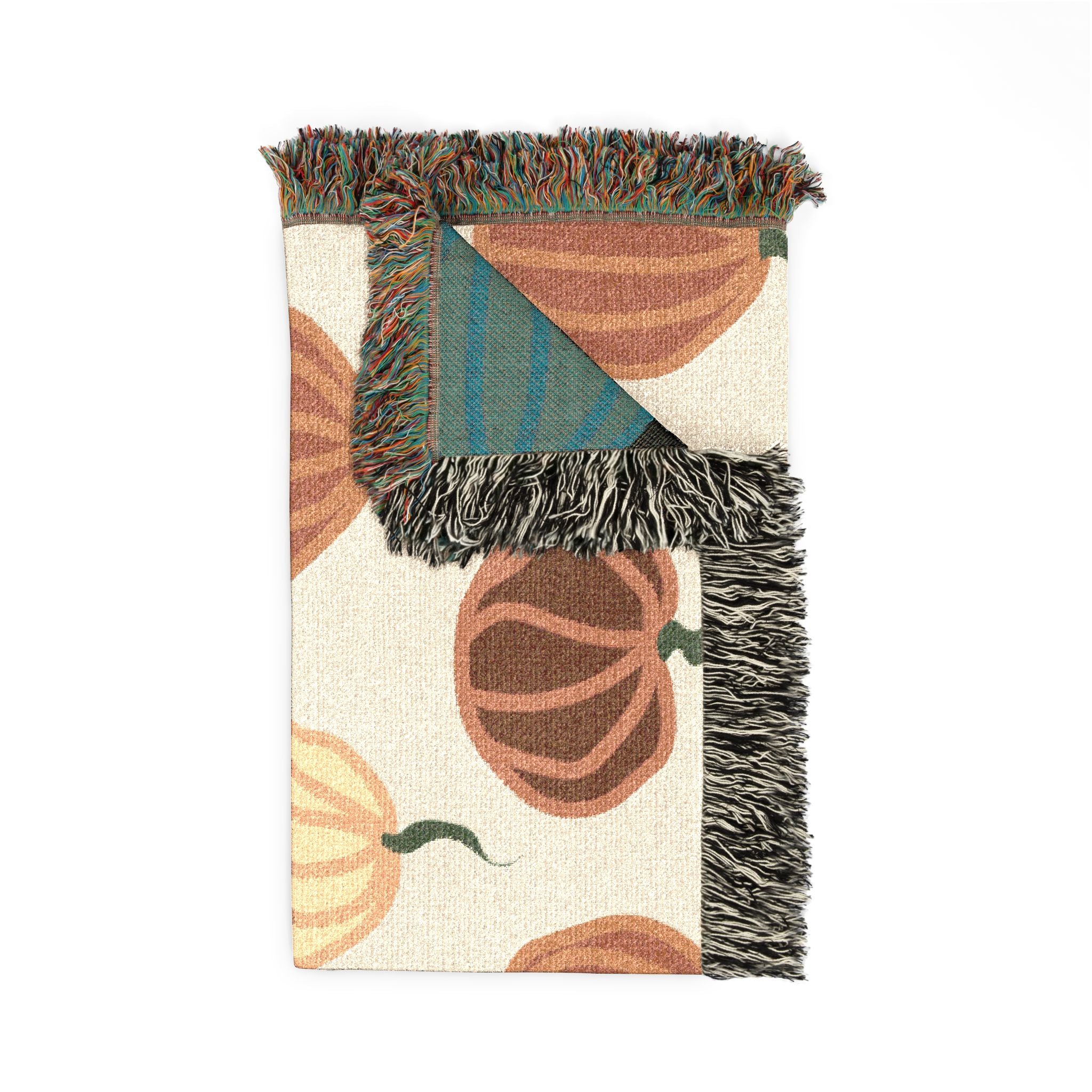 Autumn Pumpkin Woven Blanket