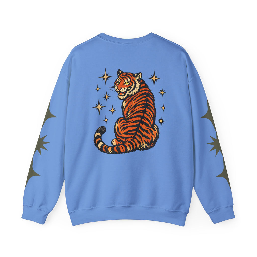 I Will Succeed "Because I Am Insane" Crewneck Sweatshirt — Vintage Tiger Rider Graphic