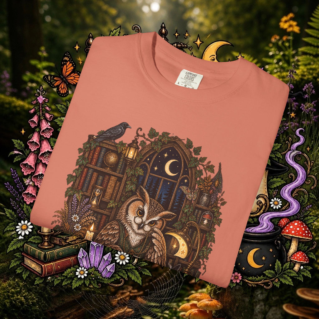 Mystic Owl Library Oversized T-Shirt
