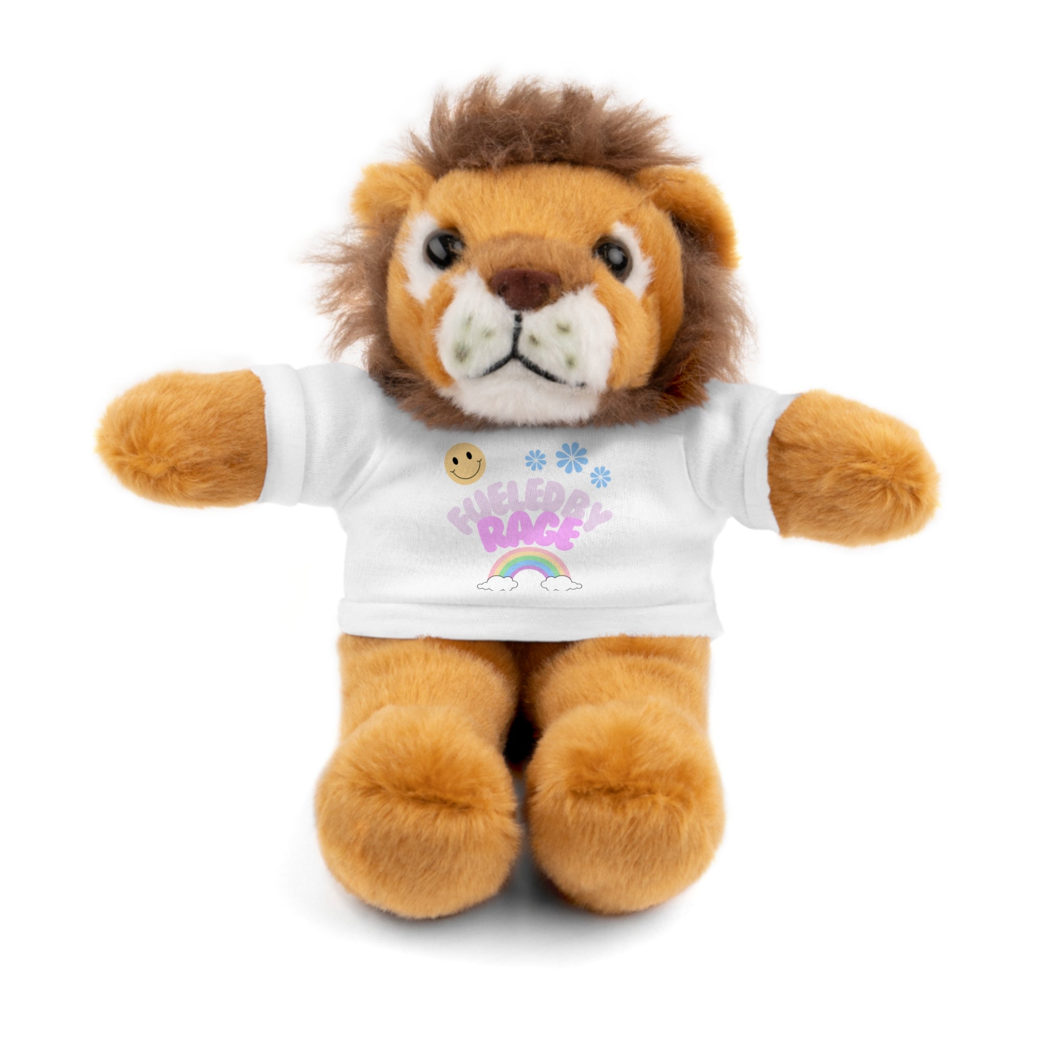 'Fueled by Rage' Teddy Bear Plush — 8" Stuffed Animal with Funny Tee